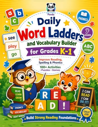 Daily Word Ladders and Vocabulary Builder for Grades K-1 book cover