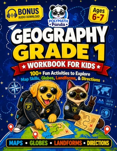 Geography Grade 1 Workbook for Kids Ages 6-7 book cover