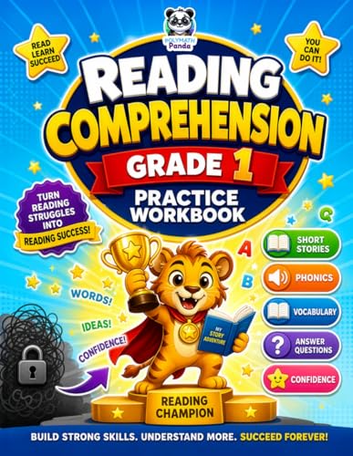 Reading Comprehension Grade 1 Practice Workbook book cover