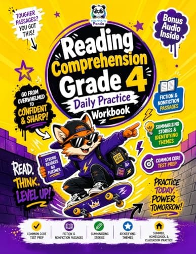 Reading Comprehension Grade 4 Daily Practice Workbook book cover