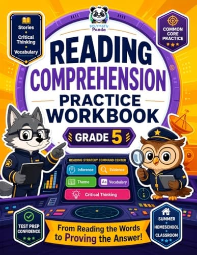 Reading Comprehension Grade 5 Practice Workbook book cover