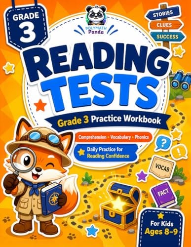 Reading Tests 3rd Grade Practice Workbook book cover