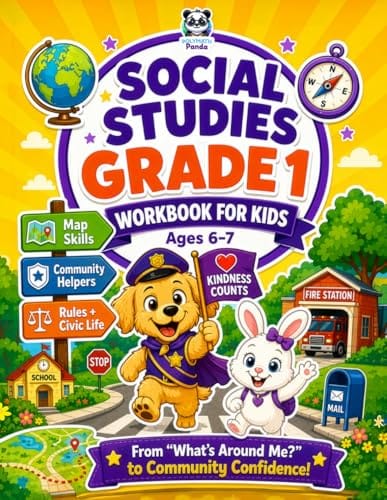 Social Studies Grade 1 Workbook for Kids Ages 6-7 book cover