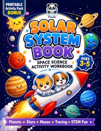 Solar System Book for Kids 3-5 Space Science Activity Workbook book cover